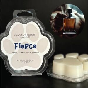 Paw Print Wax Melt/Fierce Cologne Scent/Coconut Soy Wax/100% Vegan/Eco-Friendly